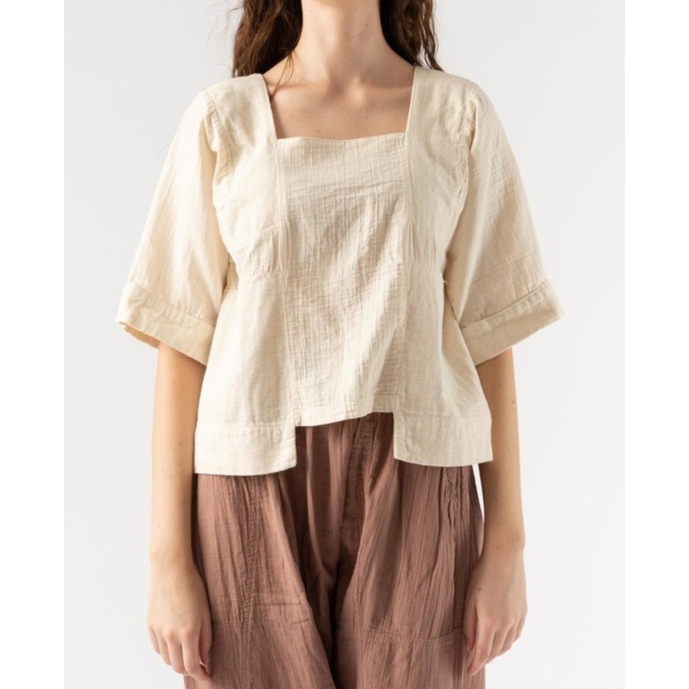 Atelier Delphine Block Top in Crinkle Gauze 100% Cotton USA MADE Kinari Medium - Picture 3 of 16
